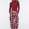 Plaid Wide-Leg Pants
