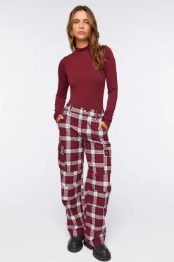Plaid Wide-Leg Pants