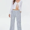 Plaid Wide-Leg Pants