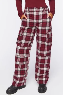 Plaid Wide-Leg Pants