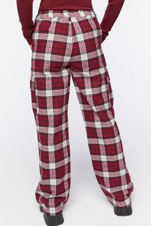 Plaid Wide-Leg Pants
