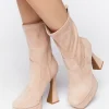 Platform Block Heel Booties