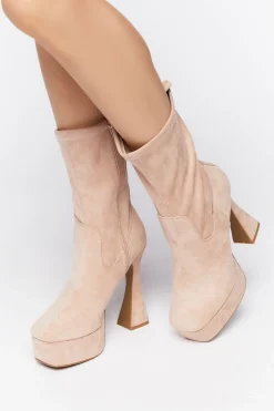 Platform Block Heel Booties