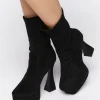 Platform Block Heel Booties