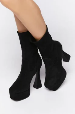 Platform Block Heel Booties