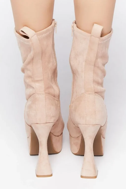 Platform Block Heel Booties