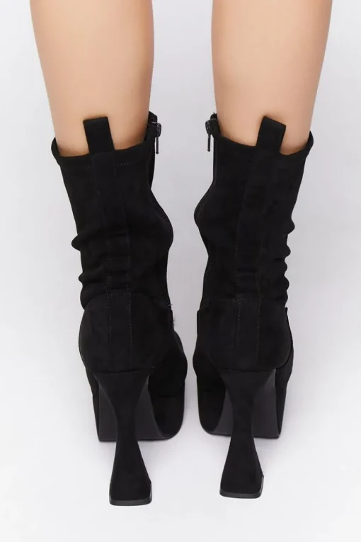 Platform Block Heel Booties