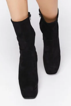 Platform Block Heel Booties