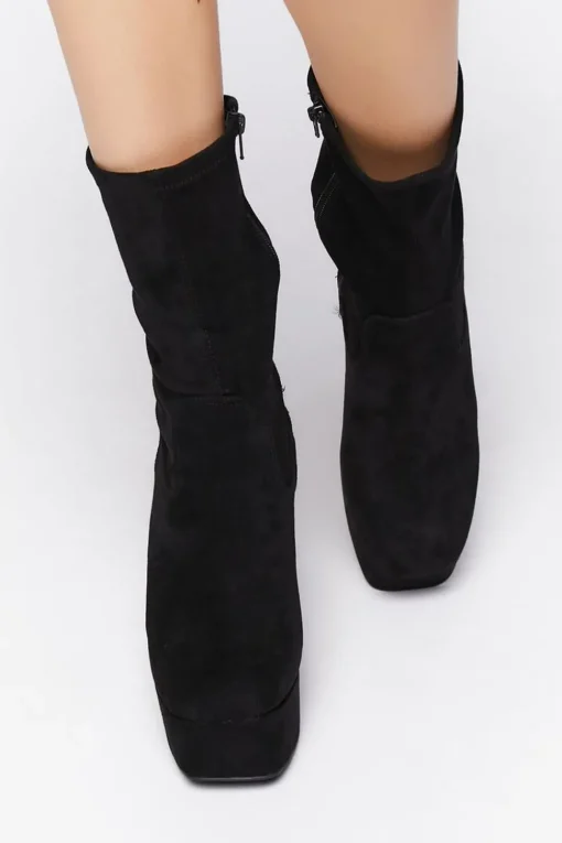 Platform Block Heel Booties
