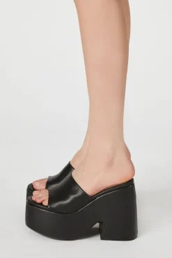 Platform Open-Toe Block Heels