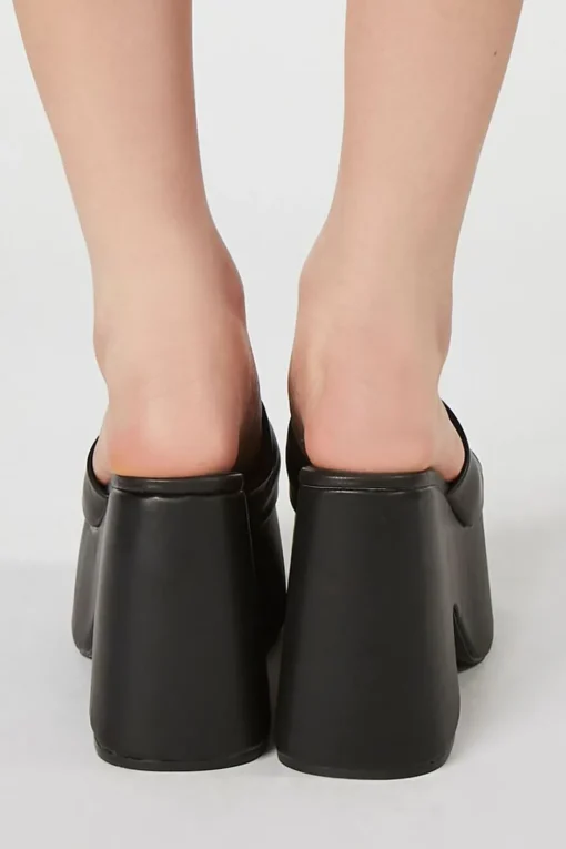 Platform Open-Toe Block Heels