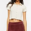 Pleated Corduroy Mini Skirt