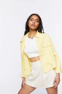 Pleated Corduroy Mini Skirt