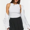 Pleated High-Rise Mini Skirt