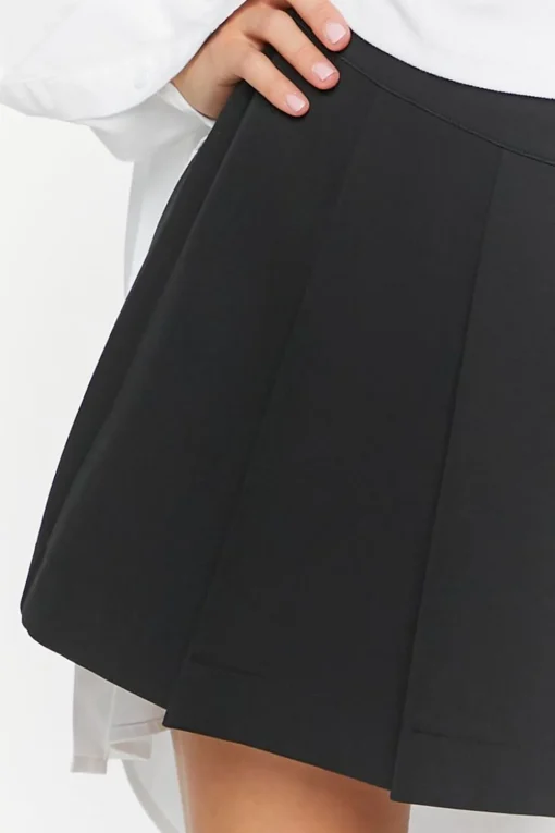 Pleated High-Rise Mini Skirt