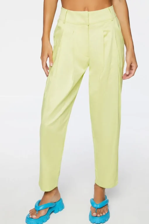 Pleated High-Rise Pants