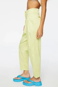 Pleated High-Rise Pants