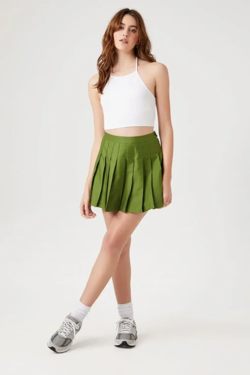 Pleated Mini Skirt