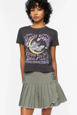 Pleated Raw-Hem Mini Skirt