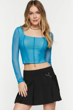 Pleated Utility Mini Skirt