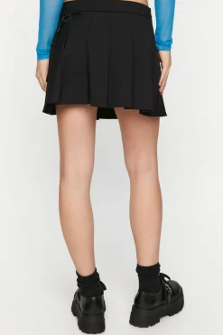 Pleated Utility Mini Skirt