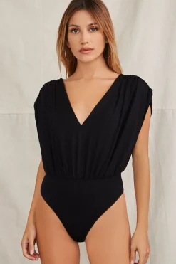Plunge-Back Chain Bodysuit