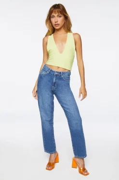 Plunging Crisscross Crop Top