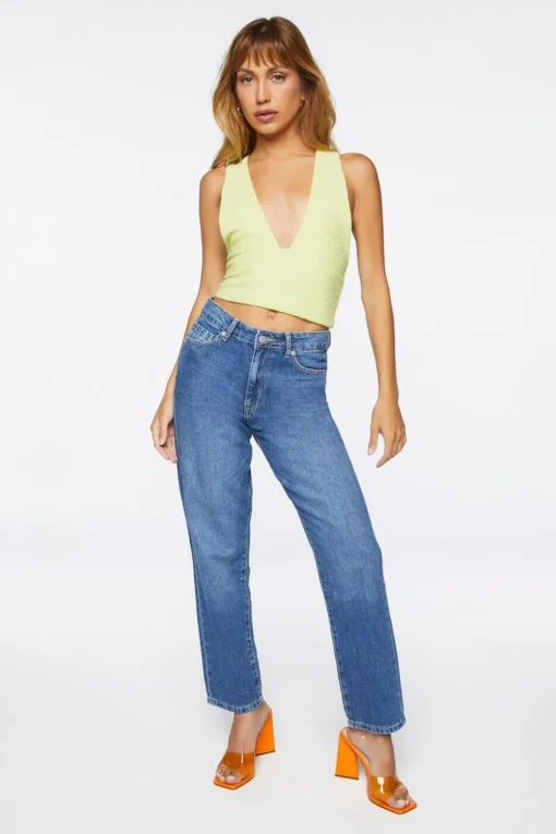 Plunging Crisscross Crop Top