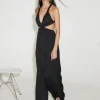 Plunging Cutout Jumpsuit