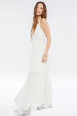 Plunging Halter Maxi Dress