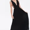 Plunging Maxi Dress