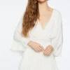Plunging Ruffle-Trim Romper