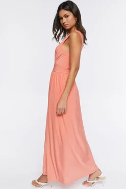 Plunging Slit Maxi Dress