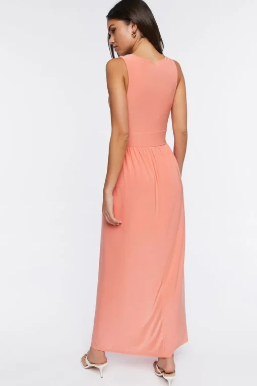 Plunging Slit Maxi Dress