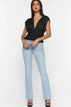 Plunging Smocked Top