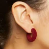 Plush Hoop Earrings