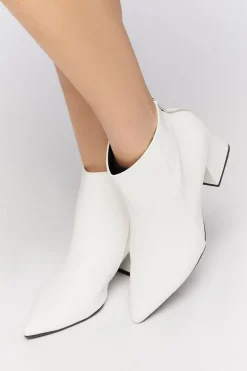 Pointed Toe Block Heel Booties