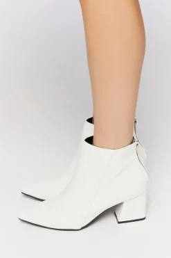 Pointed Toe Block Heel Booties