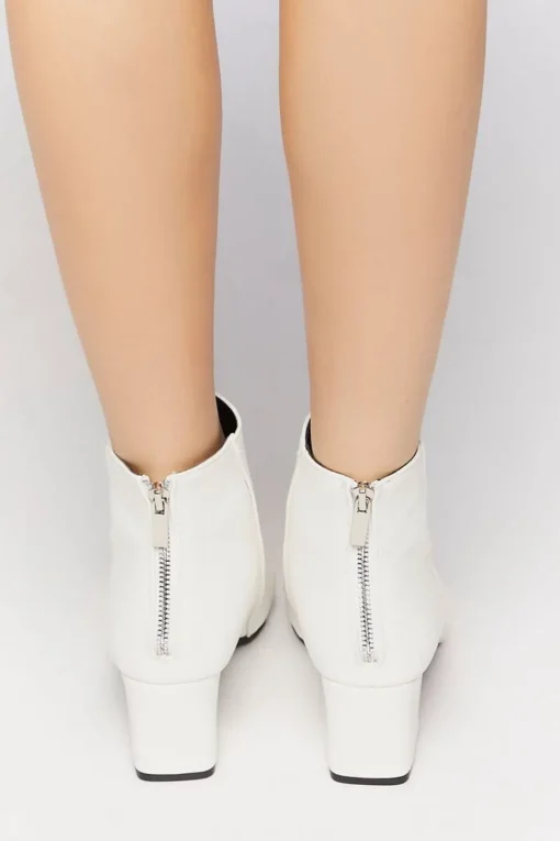 Pointed Toe Block Heel Booties