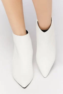 Pointed Toe Block Heel Booties
