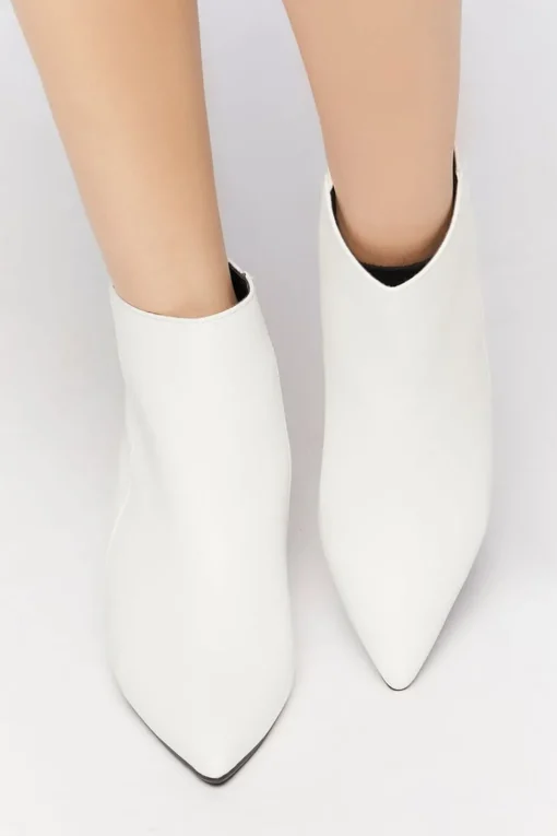 Pointed Toe Block Heel Booties