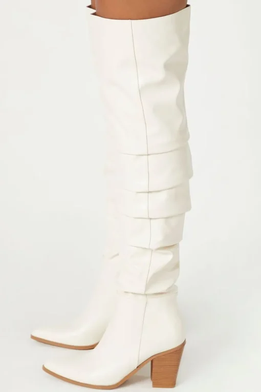 Pointed Toe Knee-High Boots