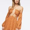 Polka Dot Cutout Mini Dress