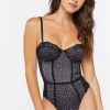 Polka Dot Lace Lingerie Bodysuit