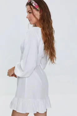 Pom Pom Cutout Mini Dress