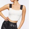 Ponte Knit Corset Crop Top