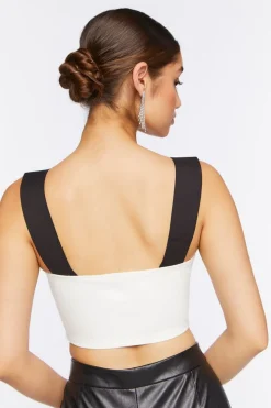 Ponte Knit Corset Crop Top