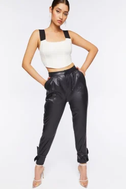Ponte Knit Corset Crop Top