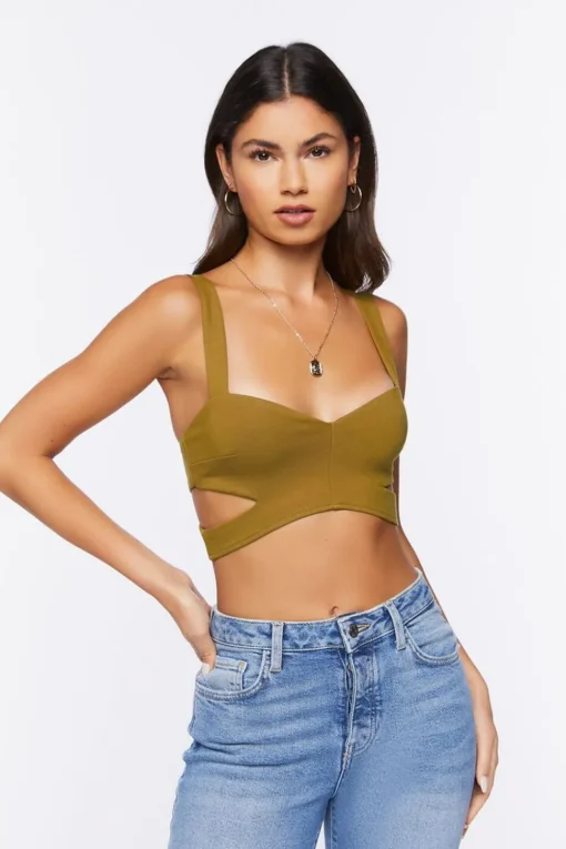 Ponte Knit Cutout Bralette