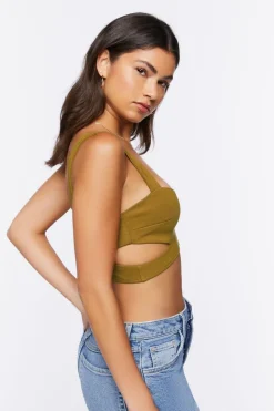 Ponte Knit Cutout Bralette
